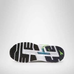 Diadora Men's Mythos Blushield Vigore Running Shoe - White/Black Iris/Neon Mint - Regular (D) -Shoe Sale Shop 101.178046 C9805 40 HR