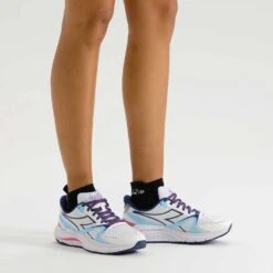 Diadora Women's Mythos Blushield Vortice 8 Running Shoe - White/Blueprint- Regular (B) -Shoe Sale Shop 101.179080 C4127 CV