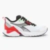 Diadora Men's Vigore 2 Running Shoe - White/Black/Firey Red - Regular (D) -Shoe Sale Shop 101.179081 C6714 00 HR
