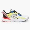 Diadora Men's Mythos Blushield Volo 3 Running Shoe- White/Black/Yellow Fluo - Regular (D)