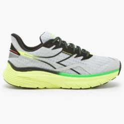 Diadora Men's Nucleo Running Shoe - Silver/Black/Yellow Fl DD - Regular (D)