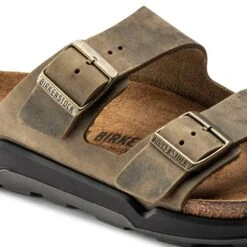 Birkenstock Men's Arizona Rugged Sandal - Faded Khaki - Regular -Shoe Sale Shop 1018463 detail 1
