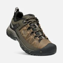Keen Men's Targhee III Waterproof Hiking Shoe - Bungee Cord/Black - Wide (2E) -Shoe Sale Shop 1018597 3Q PDP