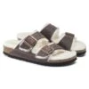 Birkenstock Arizona Shearling Sandal - Habana Natural- Medium/Narrow -Shoe Sale Shop 1021049 pair
