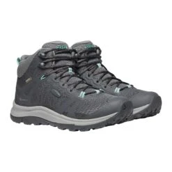 Keen Women's Terradora II Mid Waterproof Hiking Boot - Magnet/Ocean Wave - Regular (B) -Shoe Sale Shop 1022353 PLA large