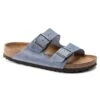 Birkenstock Arizona SFB Oil Leather Sandal - Dusty Blue - Regular/Wide -Shoe Sale Shop 1022477