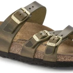 Birkenstock Women's Franca Cork Green Olive Oiled Leather Sandal - Regular/Wide -Shoe Sale Shop 1023310 detail 1