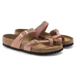 Birkenstock Women's Mayari NuBuck Soft Footbed - Old Rose- Regular/Wide -Shoe Sale Shop 1023964 pair