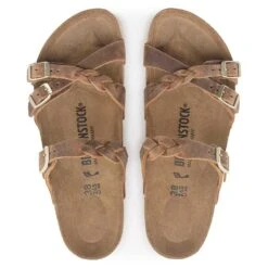 Birkenstock Women's Franca Oiled Leather Sandal - Cognac - Regular/Wide -Shoe Sale Shop 1024052 top