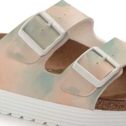 Birkenstock Women's Arizona Platform Sandal- Watercolor Pink- Medium/Narrow -Shoe Sale Shop 1024597 detail 1