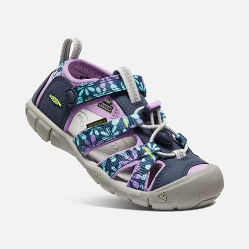 Keen Little Kids' Seacamp II CNX Sandal - Black Iris/African Violet 3 Keen Little Kids' Seacamp II CNX Sandal - Black Iris/African Violet - Image 2
