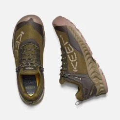 Keen Men's NXIS Evo WP Hiking Shoe - Dark Olive/Black Olive - Regular (D) -Shoe Sale Shop 1025909 PLD PDP 1
