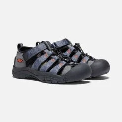 Keen Big Kids' Newport H2 - Steel Grey/Black -Shoe Sale Shop 1026277 PLA PDP