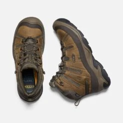 Keen Men's Circadia Mid WP Hiking Boot- Bison/Brindle- Wide (2E) -Shoe Sale Shop 1026841 PLD PDP