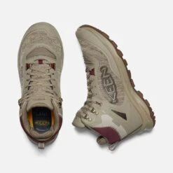 Keen Women's Terradora Flex Mid WP Hiking Boot - Plaza Taupe/Windsor Wine - Regular (B) -Shoe Sale Shop 1026878 PLD PDP