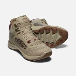 Keen Women's Terradora Flex Mid WP Hiking Boot - Plaza Taupe/Windsor Wine - Regular (B) -Shoe Sale Shop 1026878 PPS PDP