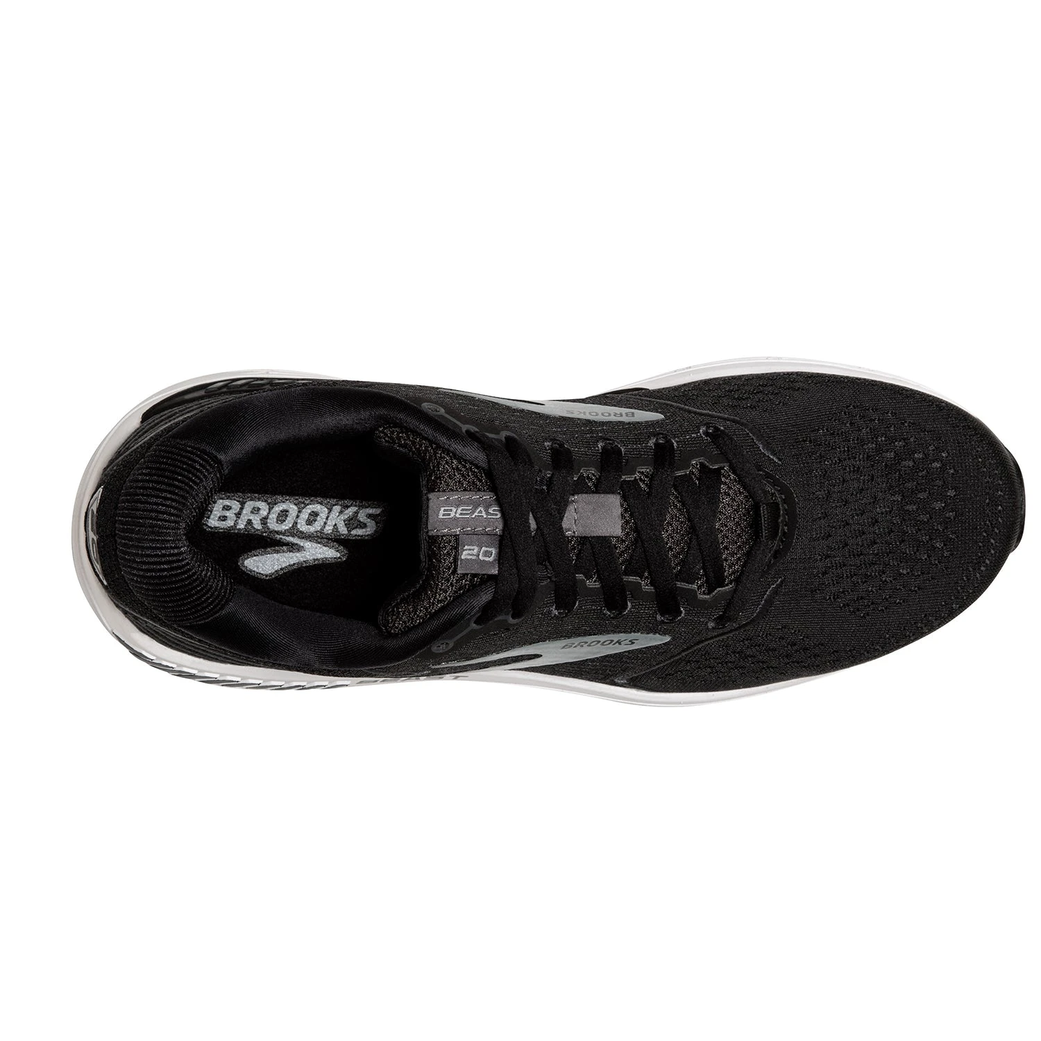 BROOKS Men's Beast 20 Running Shoe - Black/Ebony/Grey - Extra Wide (4E) 6 BROOKS Men's Beast 20 Running Shoe - Black/Ebony/Grey - Extra Wide (4E) - Image 4