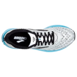 BROOKS Men's Hyperion Tempo Running Shoe - White/Black/Iced Aqua - Regular (D) -Shoe Sale Shop 110339 129 O Hyperion Tempo