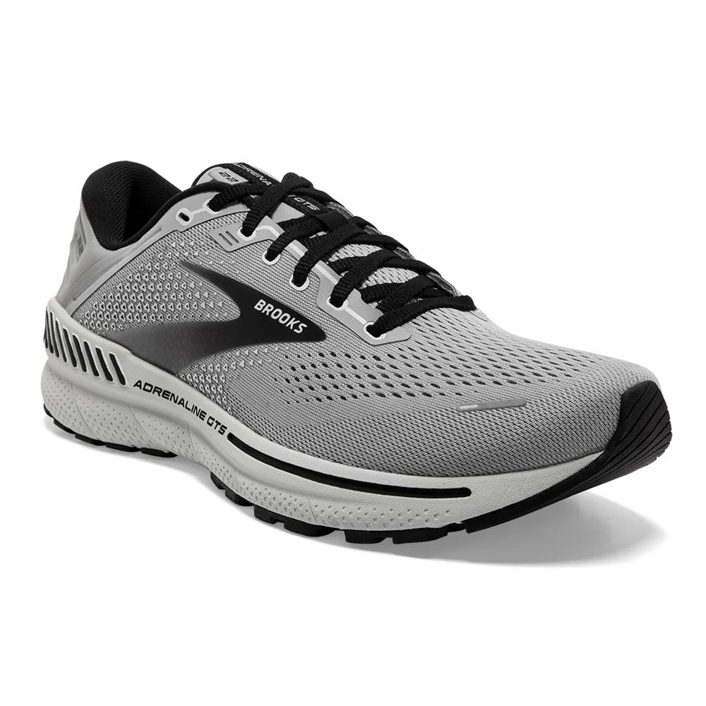 BROOKS Men's Adrenaline GTS 22 Running Shoe - Alloy/Grey/Black- Narrow (B) 4 BROOKS Men's Adrenaline GTS 22 Running Shoe - Alloy/Grey/Black- Narrow (B) - Image 2