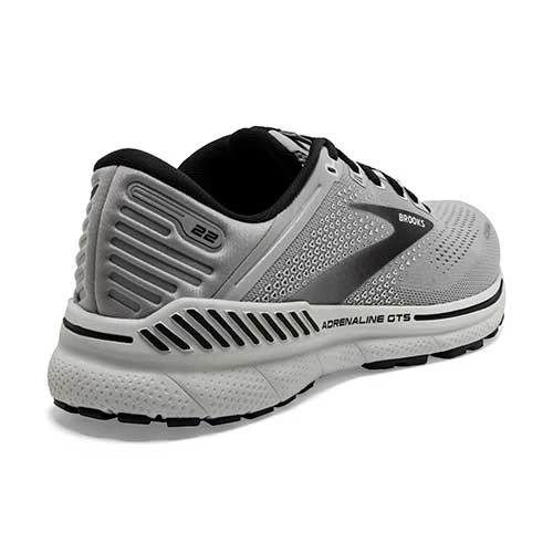 BROOKS Men's Adrenaline GTS 22 Running Shoe- Alloy/Grey/Black - Wide (2E) 4 BROOKS Men's Adrenaline GTS 22 Running Shoe- Alloy/Grey/Black - Wide (2E) - Image 2