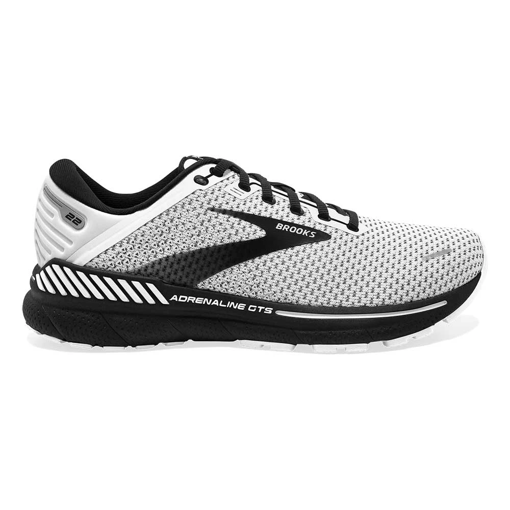 BROOKS Men's GTS 22 Running Shoe - White/Grey/Black - Wide (2E) 3 BROOKS Men's GTS 22 Running Shoe - White/Grey/Black - Wide (2E)