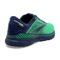 BROOKS Men's Adrenaline GTS 22 Running Shoe- Green/Navy- Regular (D) -Shoe Sale Shop 110366 362 H Adrenaline GTS 22