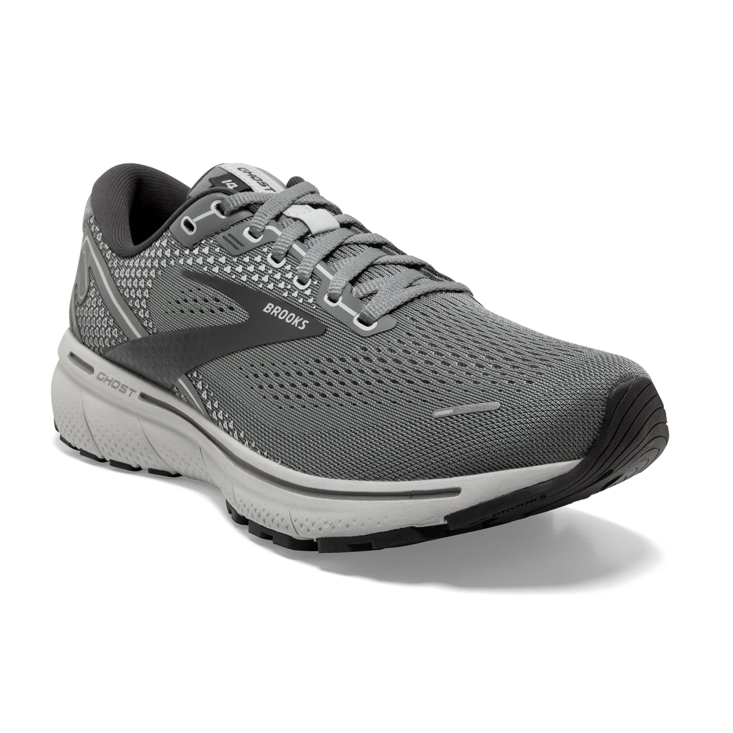 BROOKS Men's Ghost 14 Running Shoe - Grey/Alloy/Oyster— Narrow (B) 6 BROOKS Men's Ghost 14 Running Shoe - Grey/Alloy/Oyster— Narrow (B) - Image 4