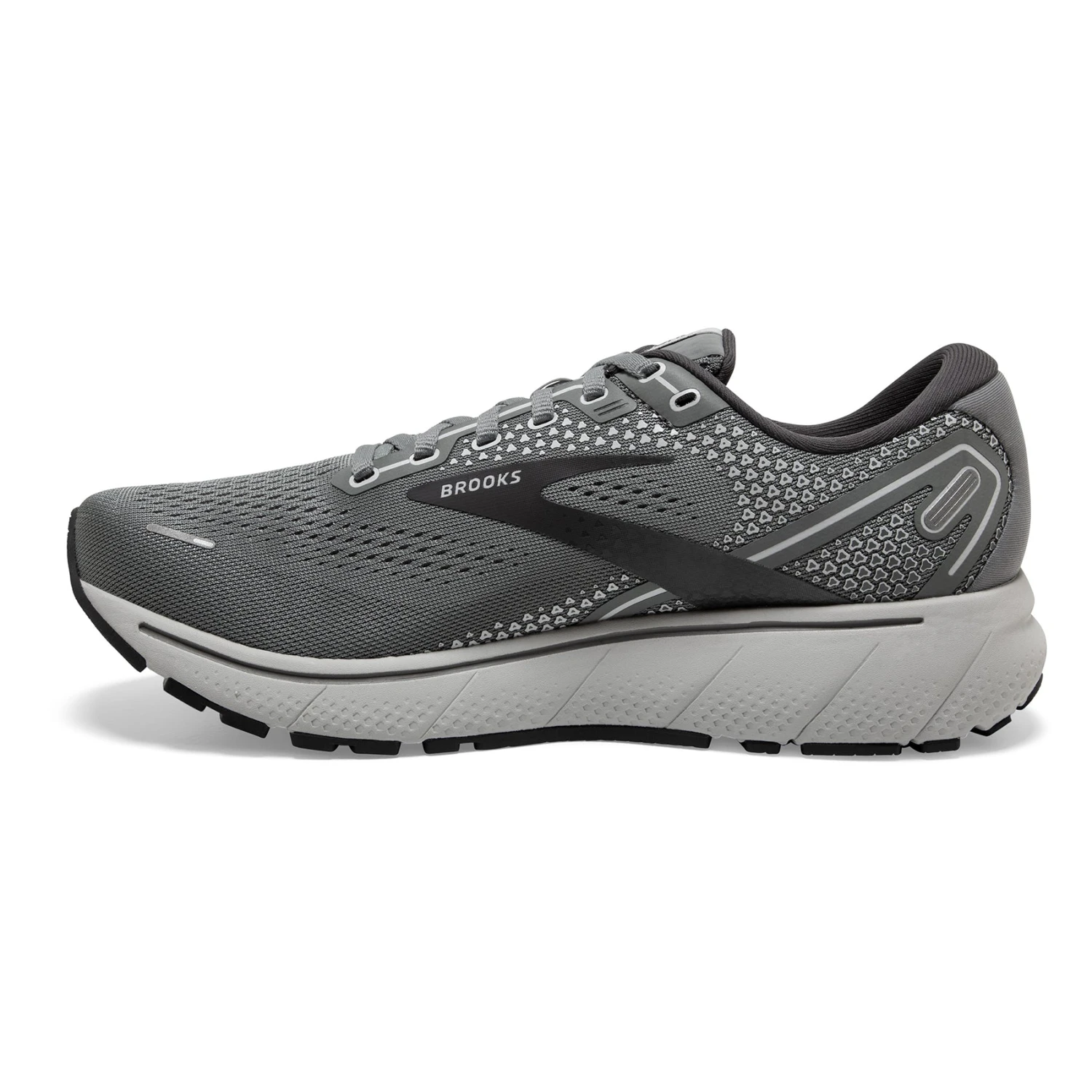 BROOKS Men's Ghost 14 Running Shoe - Grey/Alloy/Oyster— Narrow (B) 4 BROOKS Men's Ghost 14 Running Shoe - Grey/Alloy/Oyster— Narrow (B) - Image 2