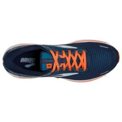 BROOKS Men's Ghost 14 Running Shoe - Titan/Teal/Flame — Regular (D) -Shoe Sale Shop 110369 488 O Ghost 14