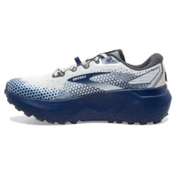BROOKS Men's Caldera 6 Trail Running Shoe - Oyster/Blue Depths/Pearl - Regular (D) -Shoe Sale Shop 110379 071 M Caldera 6