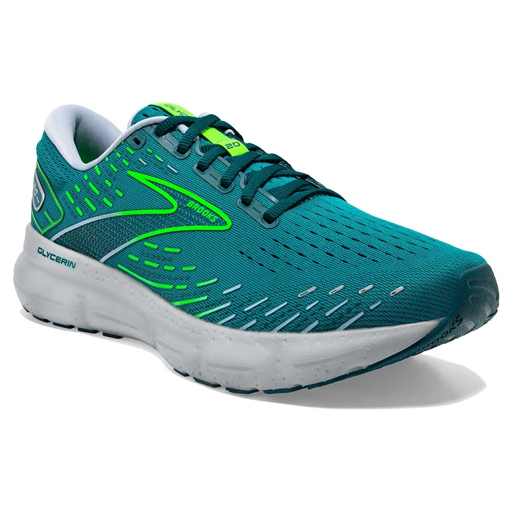BROOKS Men's Glycerin 20 Running Shoe - Kayaking/Heron/Green Gecko - Regular (D) 4 BROOKS Men's Glycerin 20 Running Shoe - Kayaking/Heron/Green Gecko - Regular (D) - Image 2