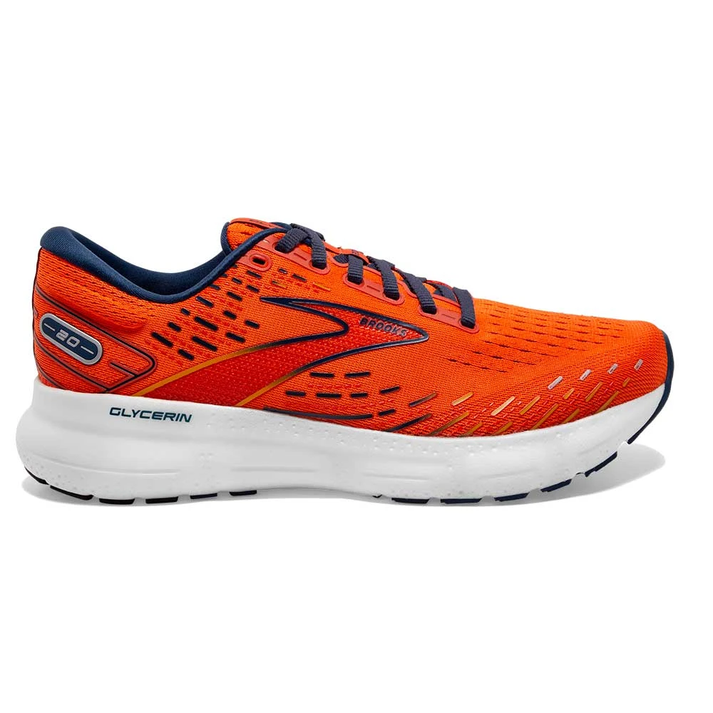 BROOKS Men's Glycerin 20 Running Shoe- Orange/Titan/Flame- Regular (D) 3 BROOKS Men's Glycerin 20 Running Shoe- Orange/Titan/Flame- Regular (D)