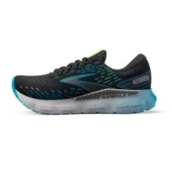 BROOKS Men's Glycerin GTS 20 Running Shoes - Black/Hawaiian Ocean/Green - Regular (D) -Shoe Sale Shop 110383 006 M Glycerin GTS 20