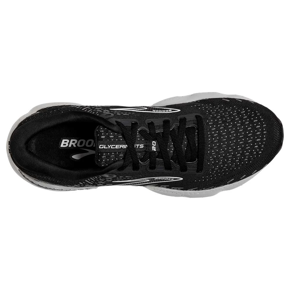 BROOKS Men's Glycerin GTS 20 Running Shoe- Black/White/Alloy- Regular (D) 8 BROOKS Men's Glycerin GTS 20 Running Shoe- Black/White/Alloy- Regular (D) - Image 6