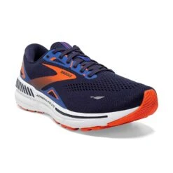 BROOKS Men's Adrenaline GTS 23 Running Shoe - Peacoat/Orange/Surf The Web- Regular (D) -Shoe Sale Shop 110391 438 A Adrenaline GTS 23 1