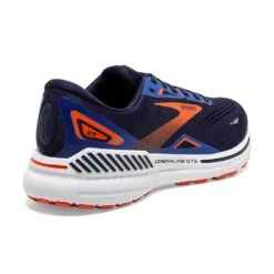 BROOKS Men's Adrenaline GTS 23 Running Shoe - Peacoat/Orange/Surf The Web- Regular (D) -Shoe Sale Shop 110391 438 H Adrenaline GTS 23 1