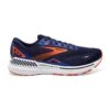 BROOKS Men's Adrenaline GTS 23 Running Shoe - Peacoat/Orange/Surf The Web- Regular (D) -Shoe Sale Shop 110391 438 L Adrenaline GTS 23