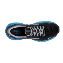 BROOKS Men's Ghost 15 Running Shoe- Black/Blackened Pearl/Blue- Regular (D) -Shoe Sale Shop 110393 056 O Ghost 15