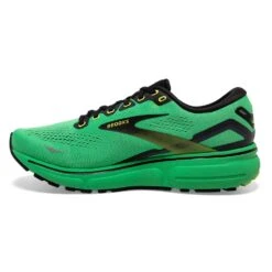 BROOKS Men's Ghost 15 Running Shoe- Green/Black/Sharp Green -Shoe Sale Shop 110393 360 M Ghost 15