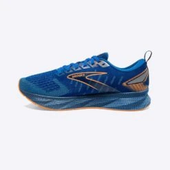 BROOKS Men's Levitate 6 Running Shoe- Classic Blue/Orange - Regular (D) -Shoe Sale Shop 110395 405 m levitate 6 mens neutral springy running shoe 1