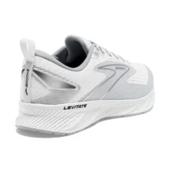 BROOKS Men's Levitate 6 Running Shoe - Bright White/Oyster Mushroom- Regular (D) -Shoe Sale Shop 110395 126 H Levitate 6