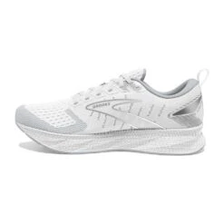 BROOKS Men's Levitate 6 Running Shoe - Bright White/Oyster Mushroom- Regular (D) -Shoe Sale Shop 110395 126 M Levitate 6