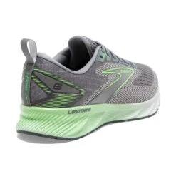 BROOKS Men's Levitate 6 Running Shoe- Primer Grey/Neon Green- Regular (D) -Shoe Sale Shop 110395 312 H Levitate 6