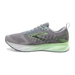 BROOKS Men's Levitate 6 Running Shoe- Primer Grey/Neon Green- Regular (D) -Shoe Sale Shop 110395 312 M Levitate 6