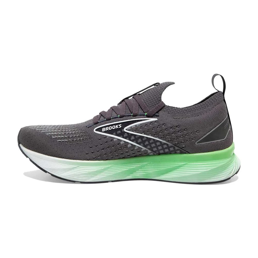 BROOKS Men's Levitate StealthFit 6 Running Shoe- Blackened Pearl/Green/White- Regular (D) 6 BROOKS Men's Levitate StealthFit 6 Running Shoe- Blackened Pearl/Green/White- Regular (D) - Image 4