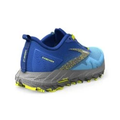 BROOKS Men's Cascadia 17 Trail Running Shoe - Blue/Surf The Web/Sulphur - Regular (D) -Shoe Sale Shop 110403 416 H Cascadia 17