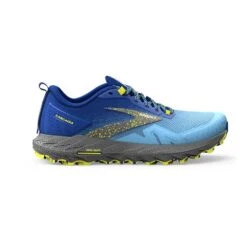 BROOKS Men's Cascadia 17 Trail Running Shoe - Blue/Surf The Web/Sulphur - Regular (D)