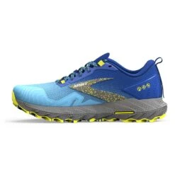 BROOKS Men's Cascadia 17 Trail Running Shoe - Blue/Surf The Web/Sulphur - Regular (D) -Shoe Sale Shop 110403 416 M Cascadia 17