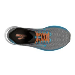 BROOKS Men's Hyperion Running Shoe - Grey/Atomic Blue/Scarlet - Regular (D) -Shoe Sale Shop 110407 020 O Hyperion