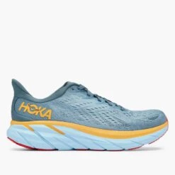 Hoka Men's Clifton 8 Running Shoe- Goblin Blue/Mountain Spring— Regular (D) -Shoe Sale Shop 1119393 GBMS 7